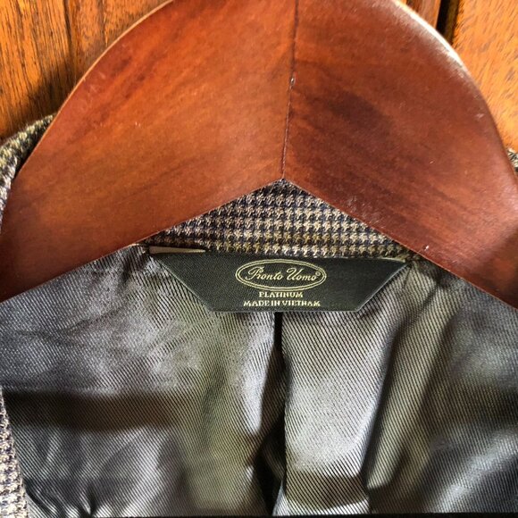 Pronto Uomo Platinum Mens Blazer Size 50 Reg 100% Wool - Picture 15 of 16